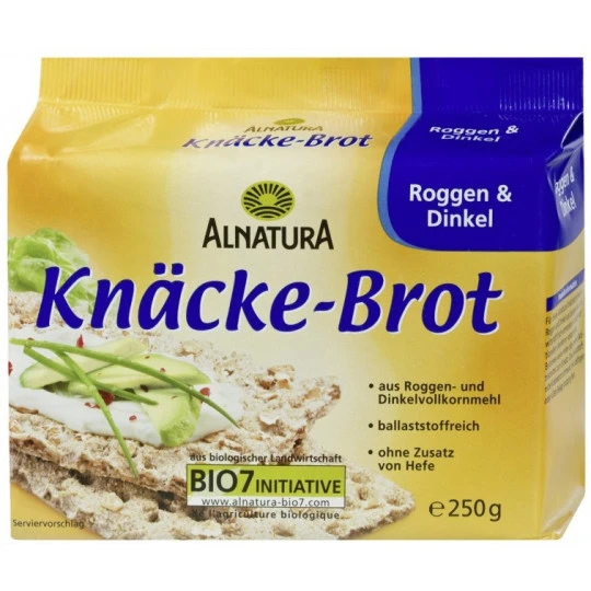 Alnatura Bio Knäcke-Brot Roggen & Dinkel 250G 3 Alnatura Bio Knäcke-Brot Roggen & Dinkel 250G