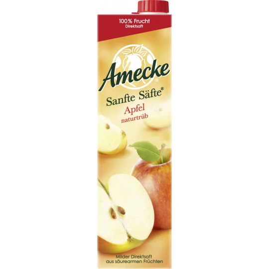 Amecke Sanfte Säfte Apfel Naturtrüb 1L 3 Amecke Sanfte Säfte Apfel Naturtrüb 1L