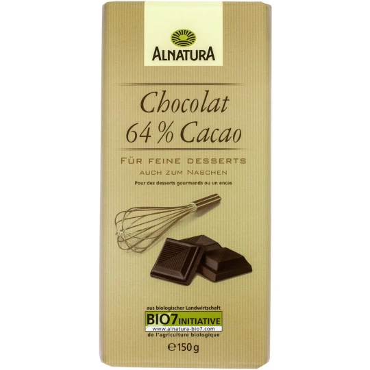 Alnatura Bio Chocolat 64% Cacao 150G 3 Alnatura Bio Chocolat 64% Cacao 150G
