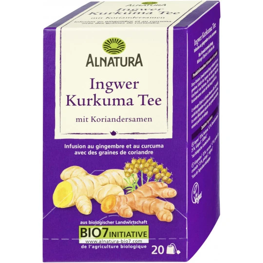 Alnatura Bio Ingwer Kurkuma Tee Mit Koriandersamen 20ST 40G 3 Alnatura Bio Ingwer Kurkuma Tee Mit Koriandersamen 20ST 40G