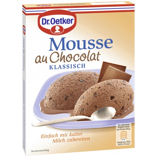 Dr. Oetker Mousse Au Chocolat Klassisch 92G 3 Dr. Oetker Mousse Au Chocolat Klassisch 92G