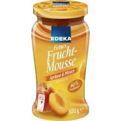 EDEKA Feines Fruchtmousse Aprikose & Pfirsich 300G