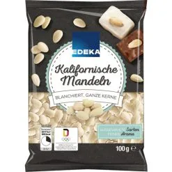 EDEKA Kalifornische Mandeln Blanchiert, Ganze Kerne 100G