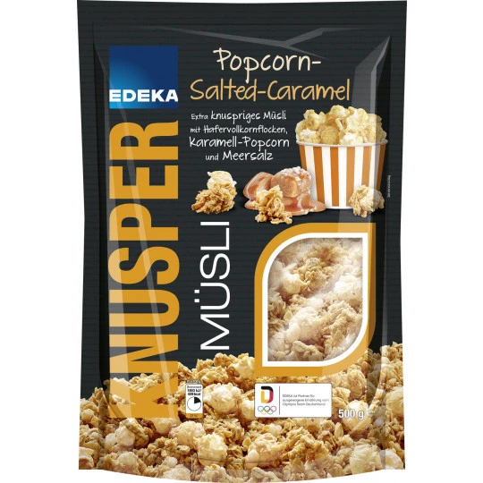 EDEKA Knusper Müsli Popcorn Salted Caramel 500G
