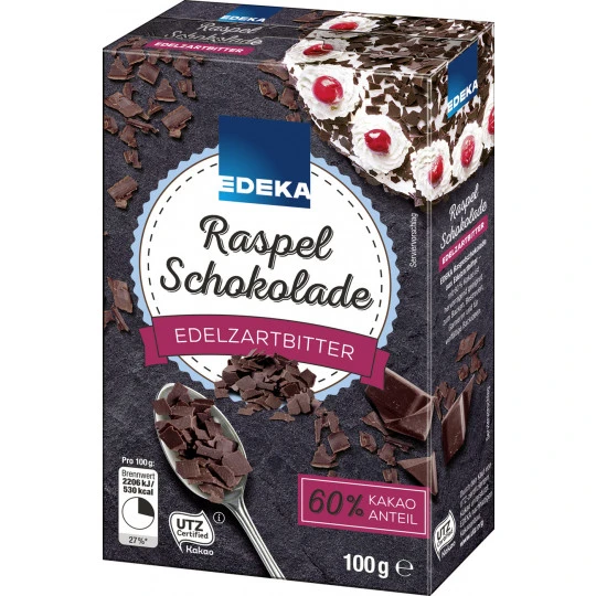 EDEKA Raspel Schokolade Edelzartbitter 100G 3 EDEKA Raspel Schokolade Edelzartbitter 100G