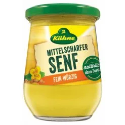 Kühne Senf Mittelscharf Im Glas 250 Ml