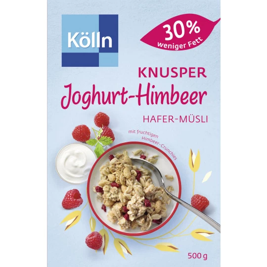 Kölln Müsli Knusper Joghurt Himbeer 30% Weniger Fett 500G 3 Kölln Müsli Knusper Joghurt Himbeer 30% Weniger Fett 500G