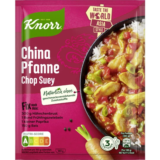 Knorr Fix China Pfanne Chop Suey 36G 3 Knorr Fix China Pfanne Chop Suey 36G