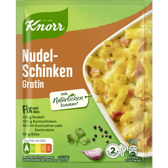 Knorr Fix Nudel-Schinken Gratin 32G 3 Knorr Fix Nudel-Schinken Gratin 32G