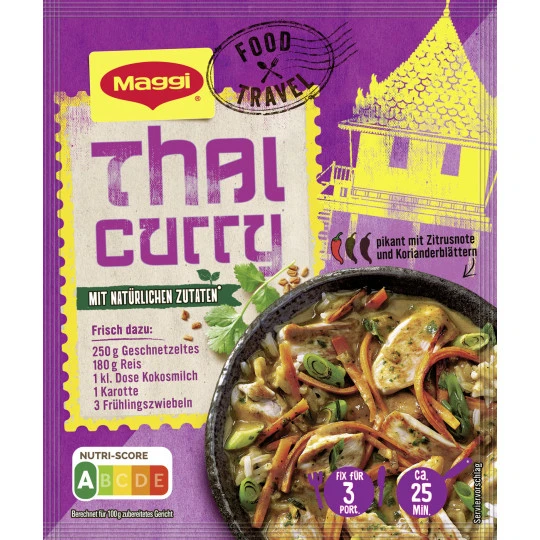 Maggi Food Travel Thai Curry 34G 3 Maggi Food Travel Thai Curry 34G