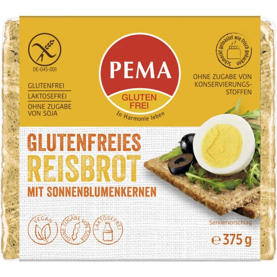 Pema Reis-Brot Glutenfrei 375G 3 Pema Reis-Brot Glutenfrei 375G