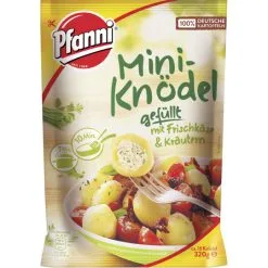 Pfanni Mini-Knödel Gefüllt Mit Frischkäse Und Kräutern 320G
