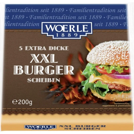 Woerle XXL Burger Scheiben 200G 3 Woerle XXL Burger Scheiben 200G